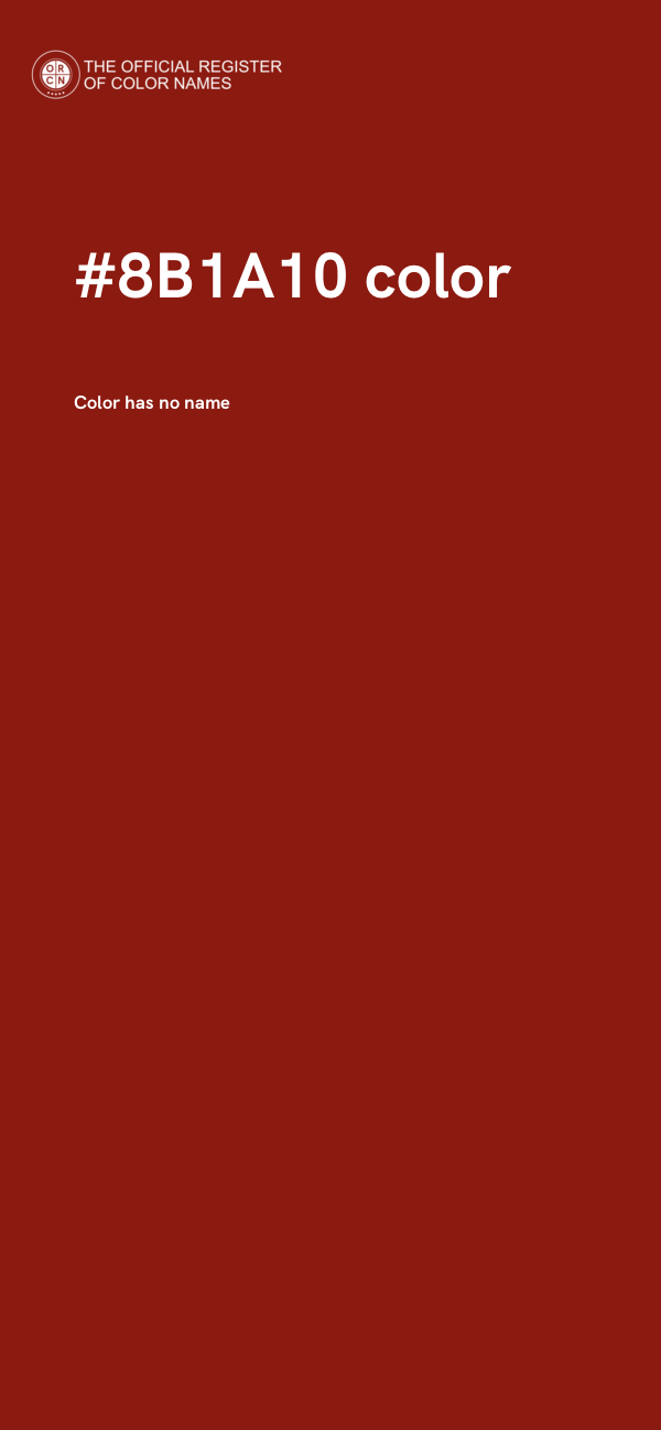 #8B1A10 color image