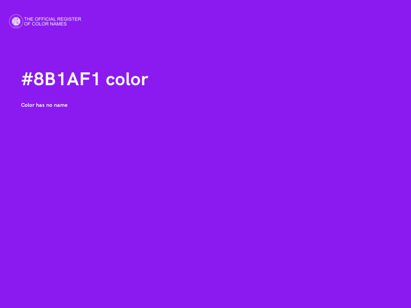 #8B1AF1 color image