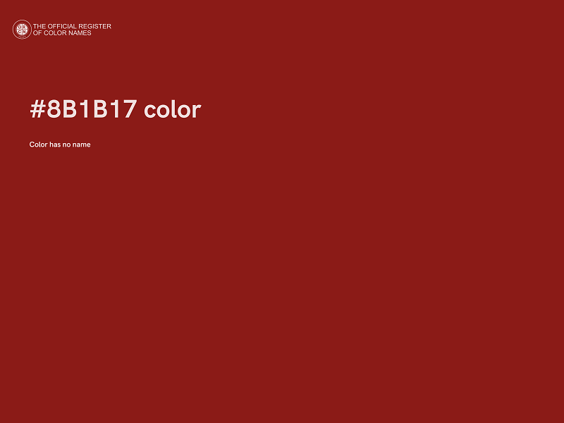 #8B1B17 color image