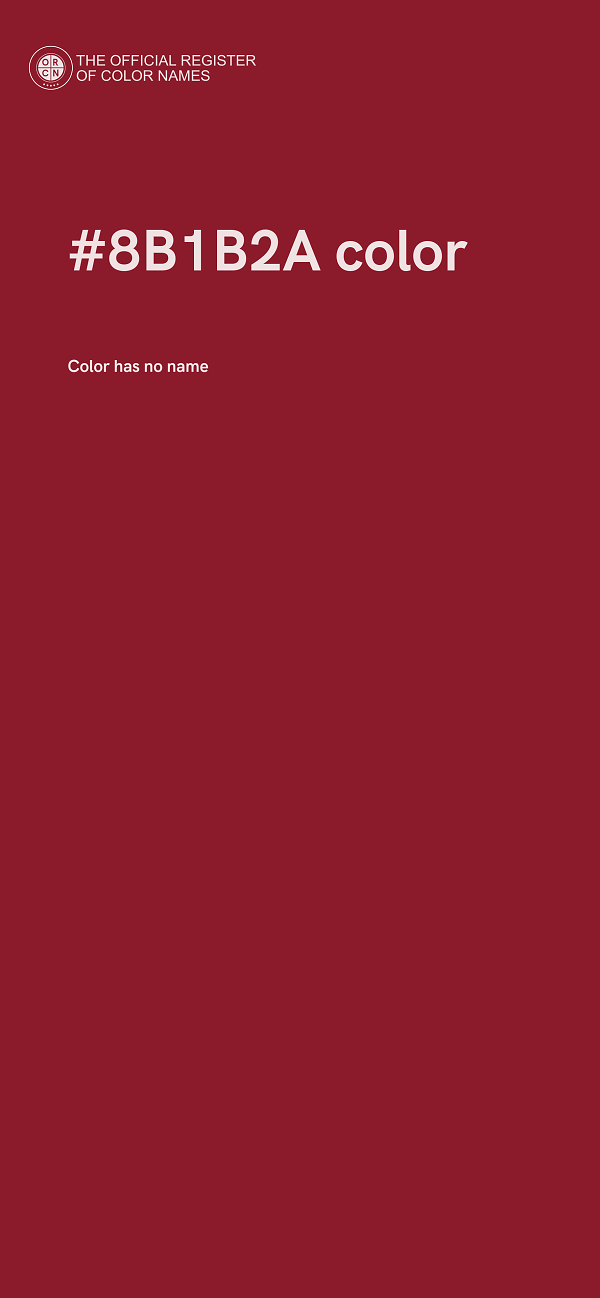 #8B1B2A color image