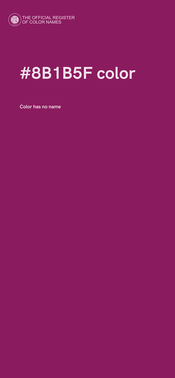 #8B1B5F color image