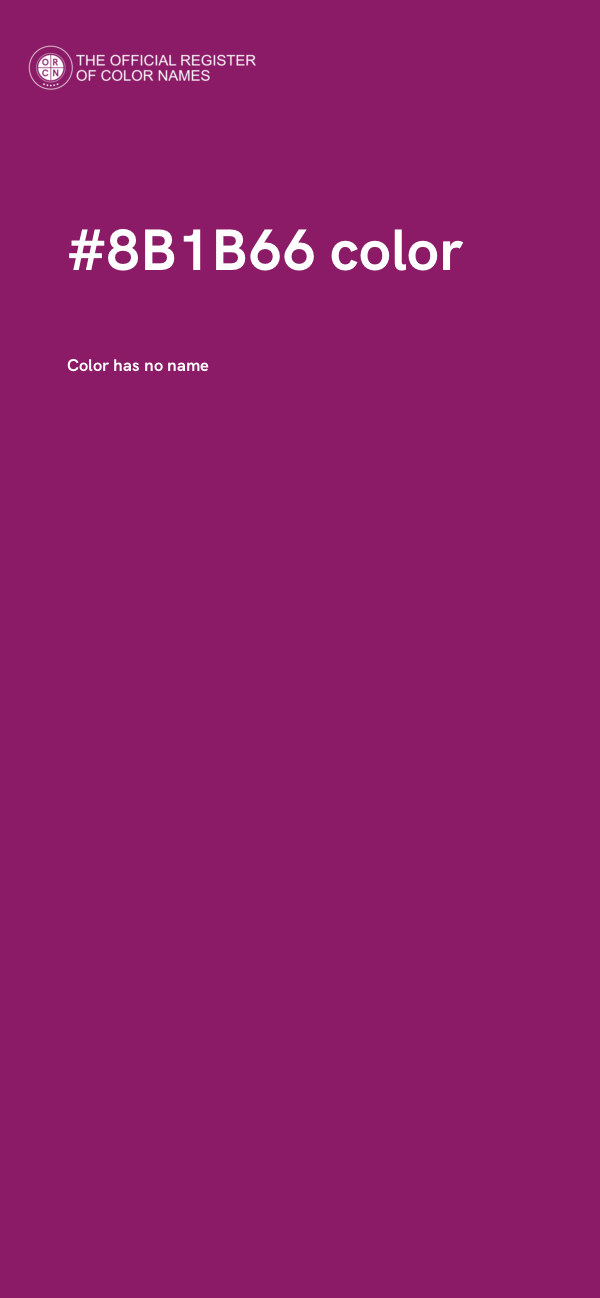 #8B1B66 color image
