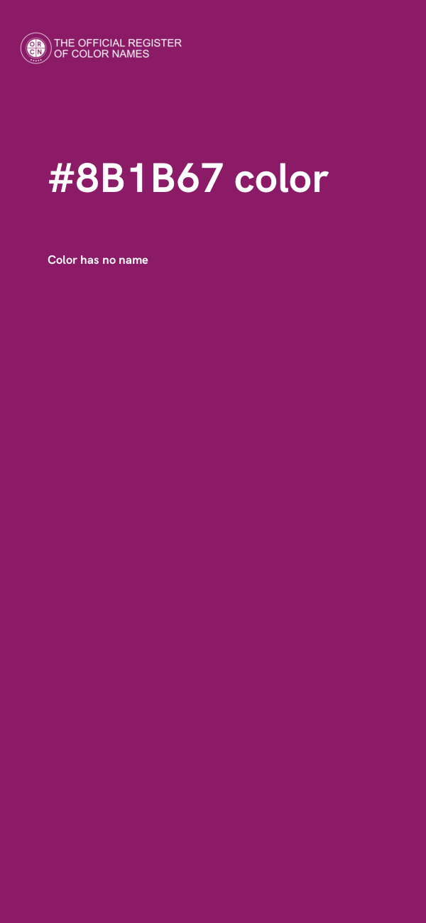 #8B1B67 color image