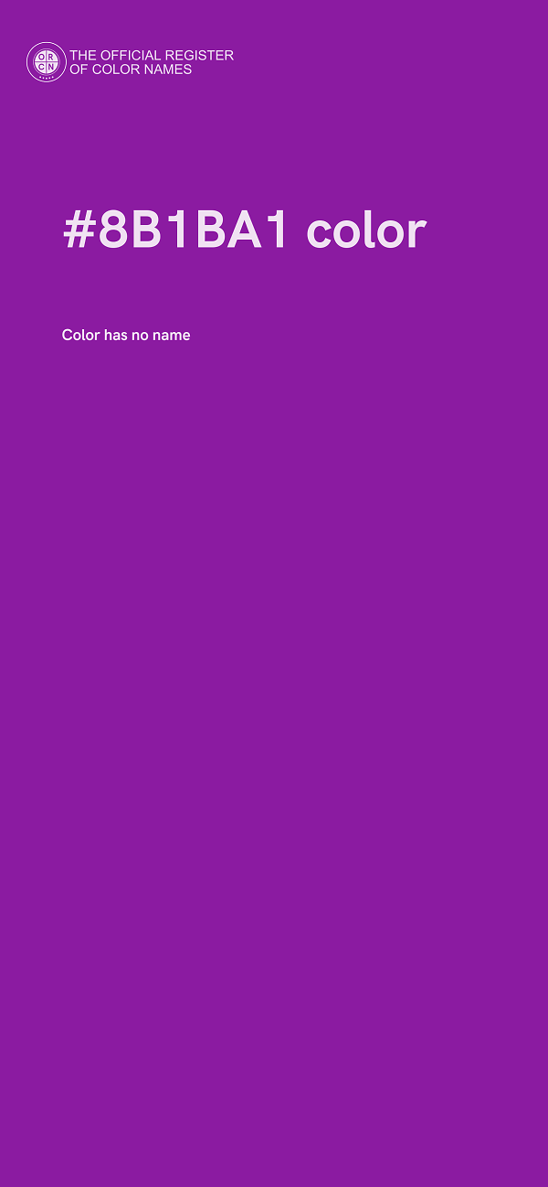 #8B1BA1 color image