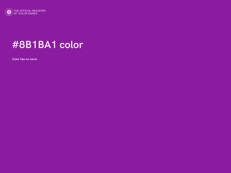 #8B1BA1 color image