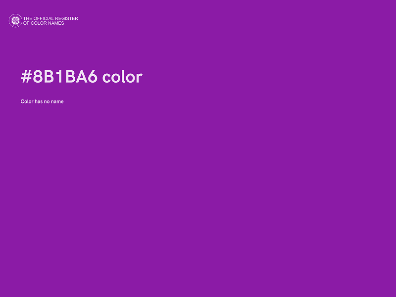 #8B1BA6 color image