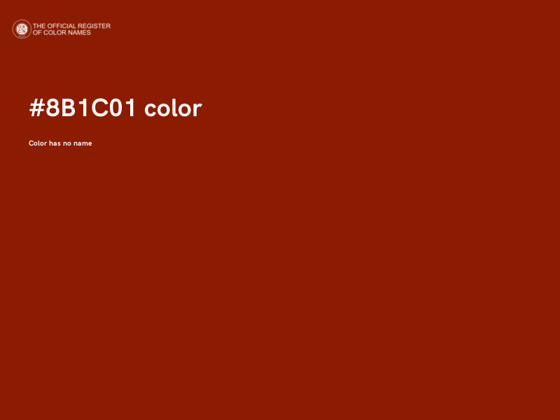 #8B1C01 color image
