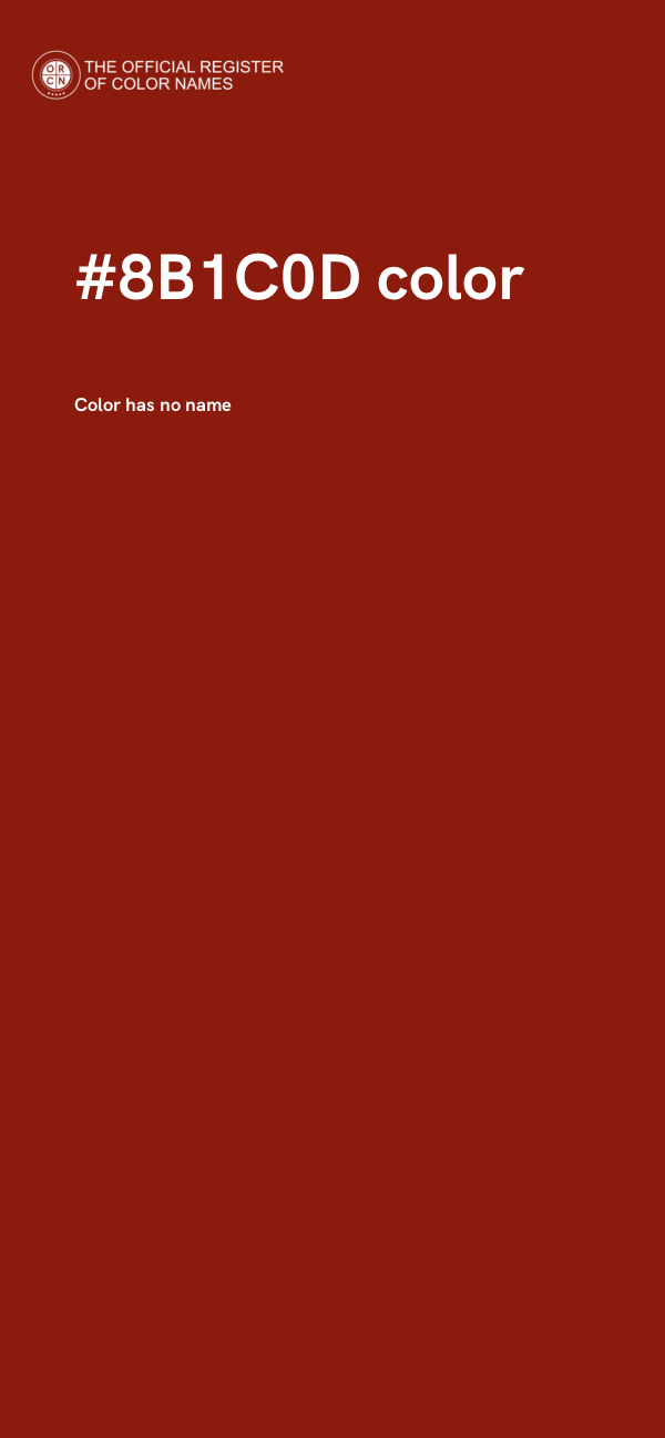 #8B1C0D color image