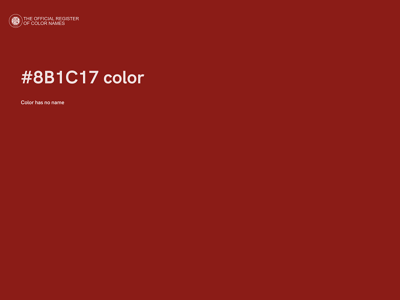 #8B1C17 color image