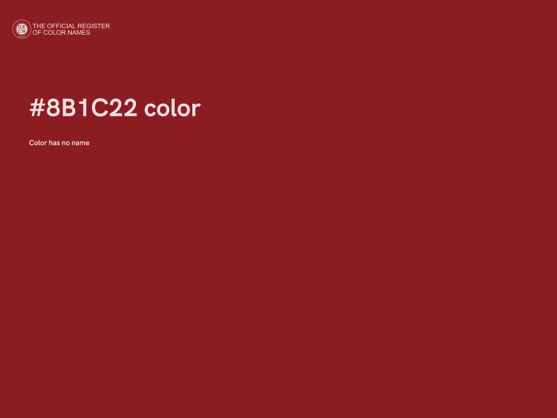 #8B1C22 color image