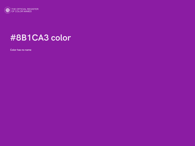 #8B1CA3 color image