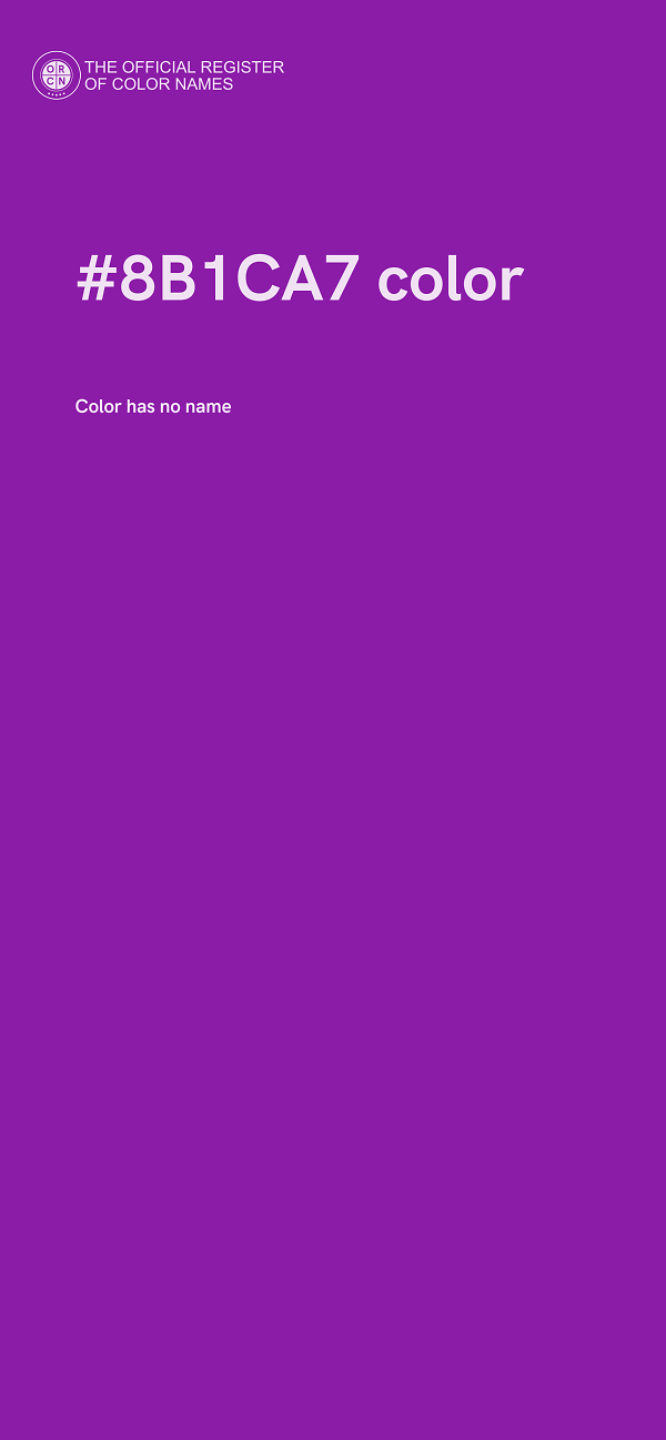 #8B1CA7 color image