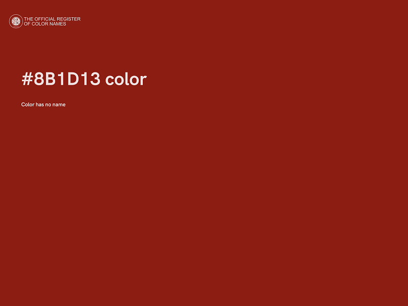 #8B1D13 color image