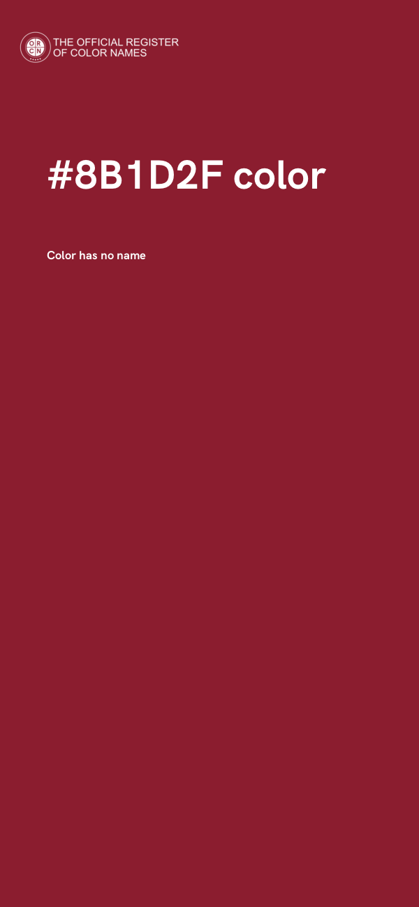 #8B1D2F color image