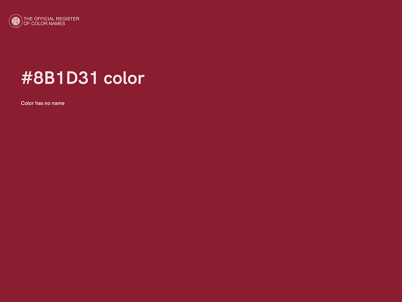 #8B1D31 color image