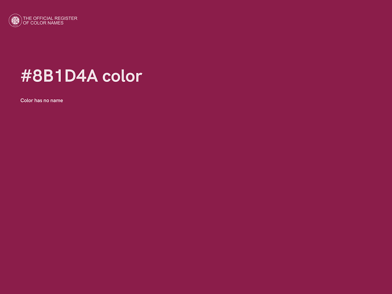 #8B1D4A color image