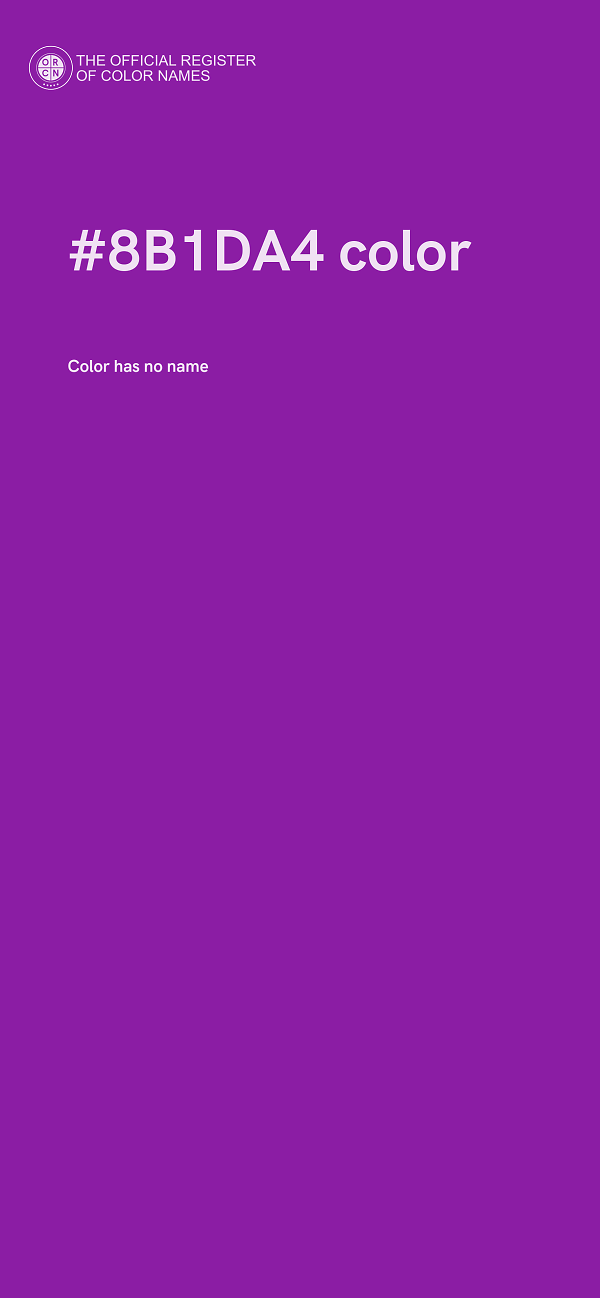 #8B1DA4 color image