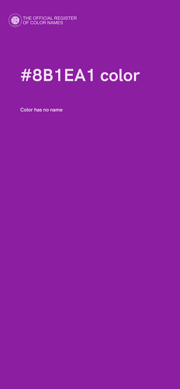 #8B1EA1 color image