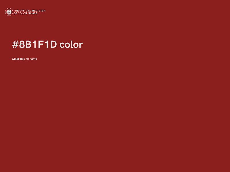 #8B1F1D color image