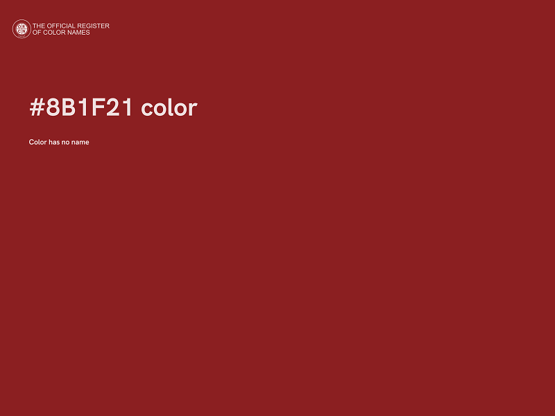 #8B1F21 color image