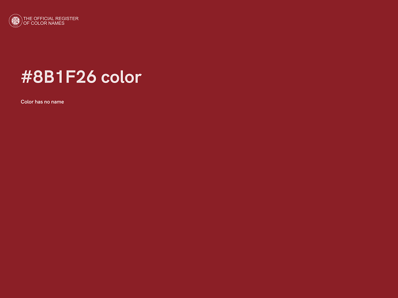 #8B1F26 color image