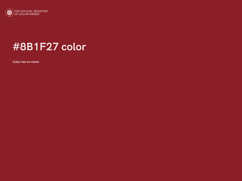 #8B1F27 color image