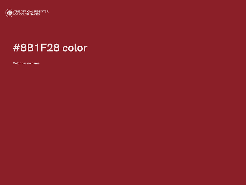 #8B1F28 color image