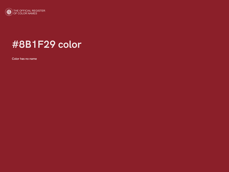 #8B1F29 color image