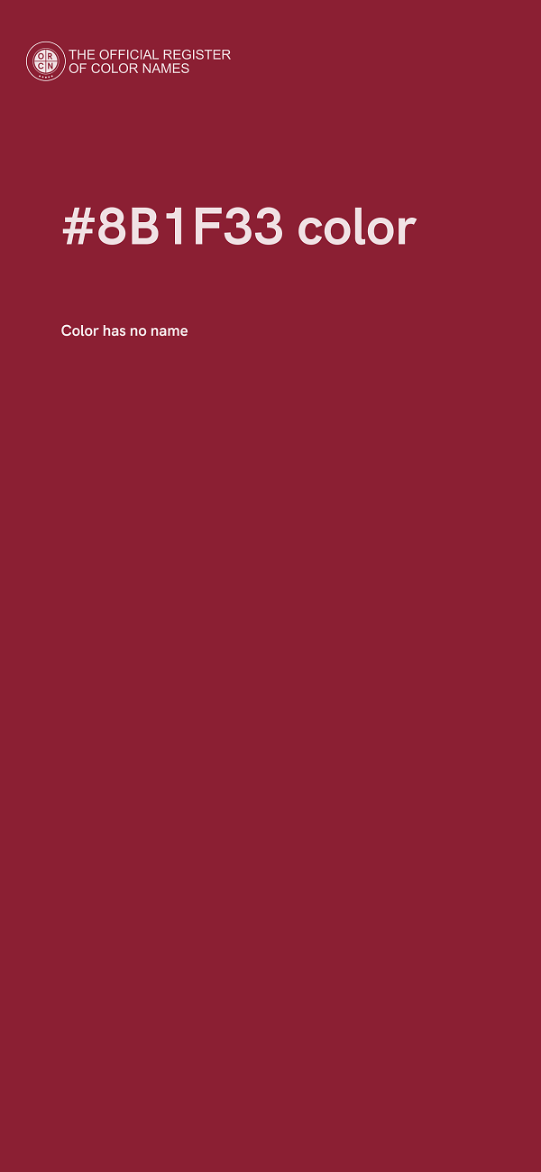 #8B1F33 color image