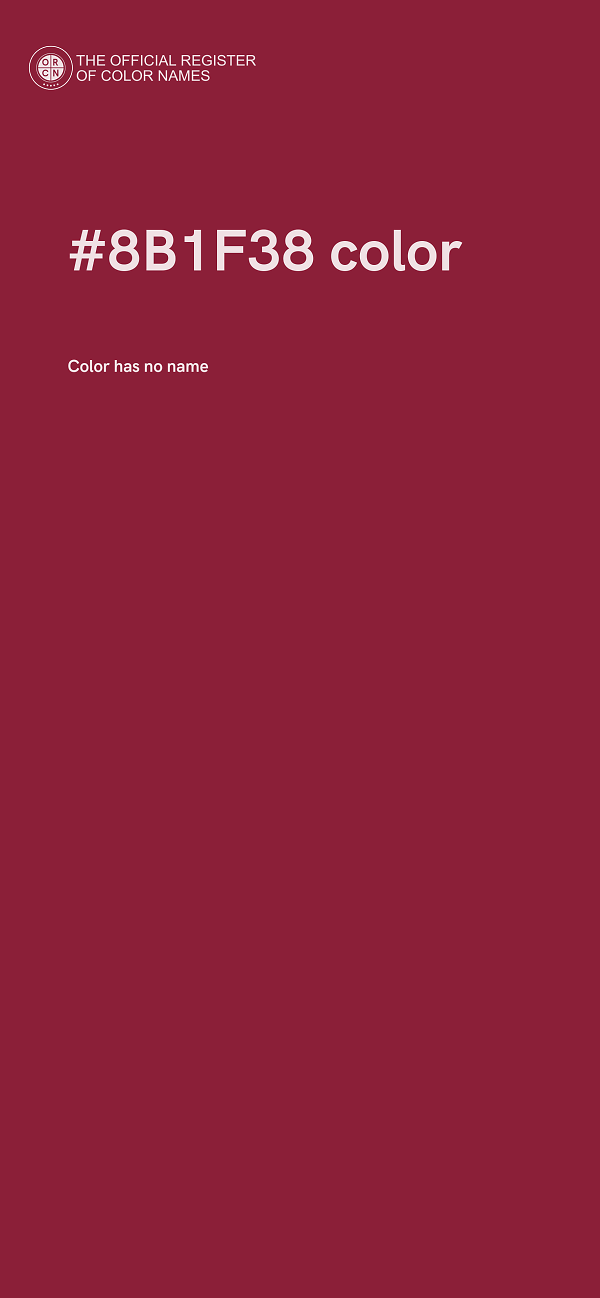 #8B1F38 color image