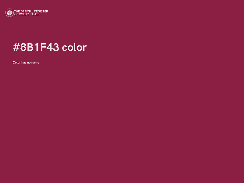 #8B1F43 color image