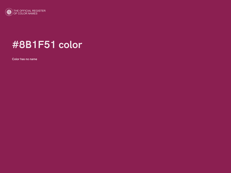 #8B1F51 color image