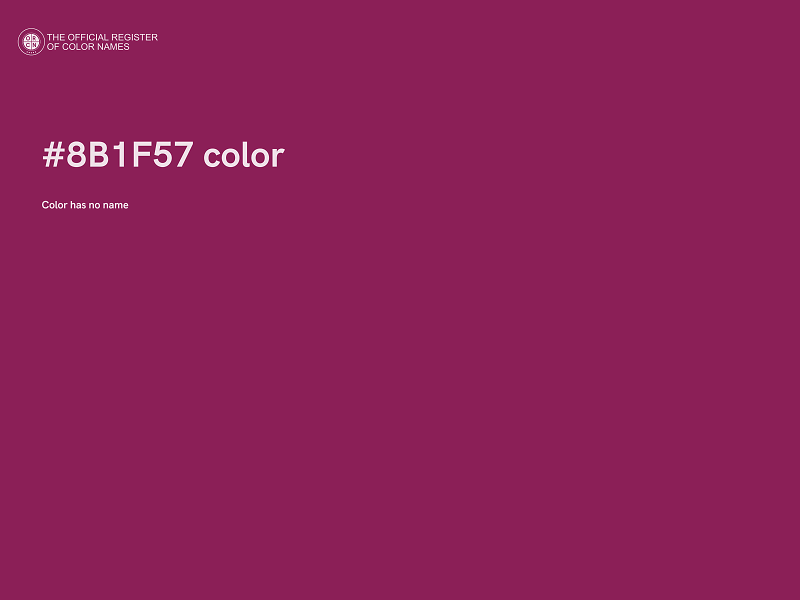 #8B1F57 color image