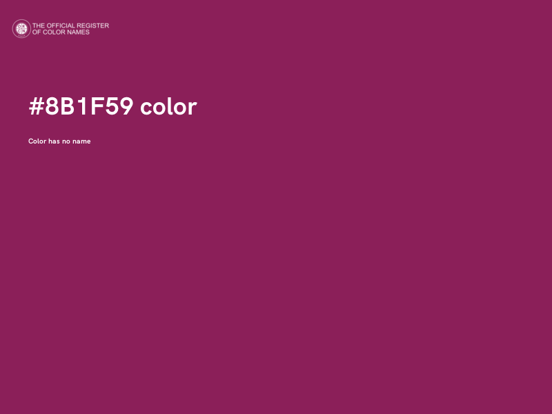 #8B1F59 color image