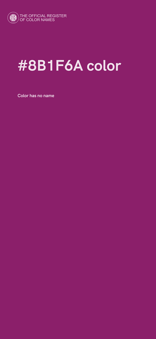 #8B1F6A color image