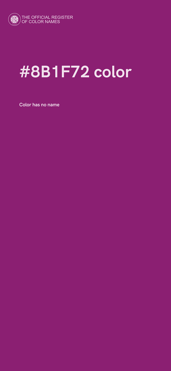 #8B1F72 color image