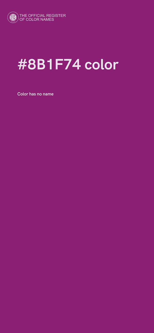 #8B1F74 color image