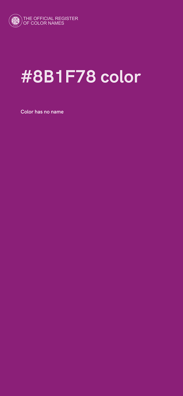 #8B1F78 color image