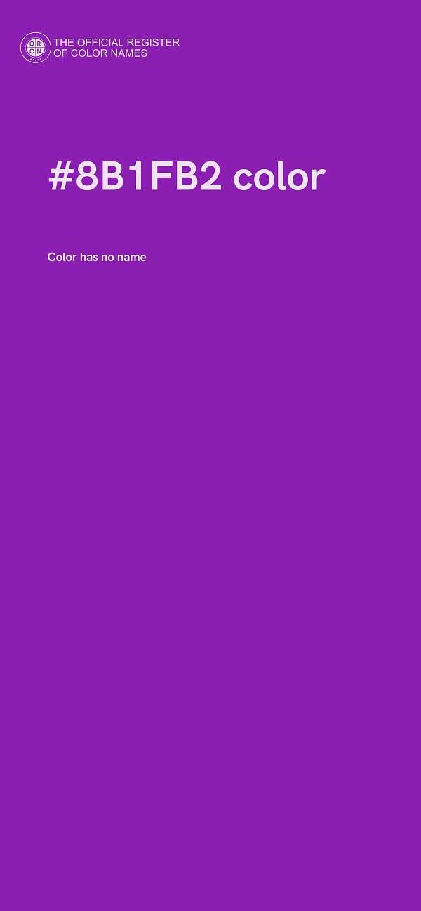 #8B1FB2 color image