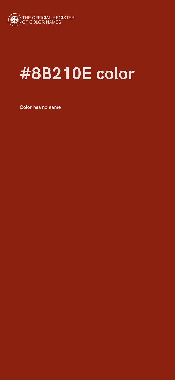 #8B210E color image