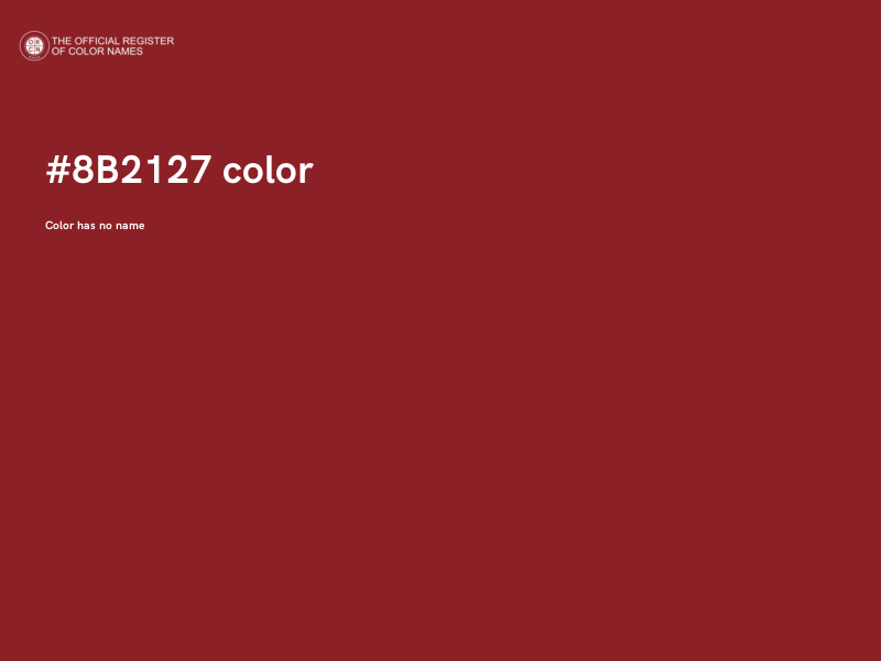 #8B2127 color image
