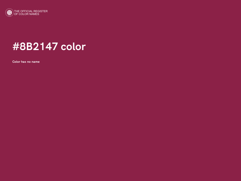 #8B2147 color image