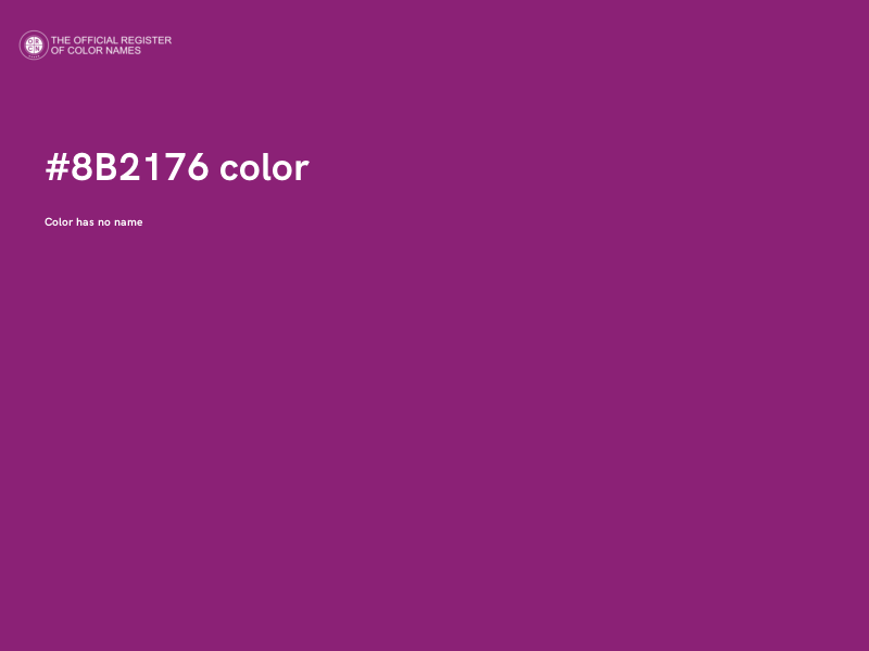 #8B2176 color image