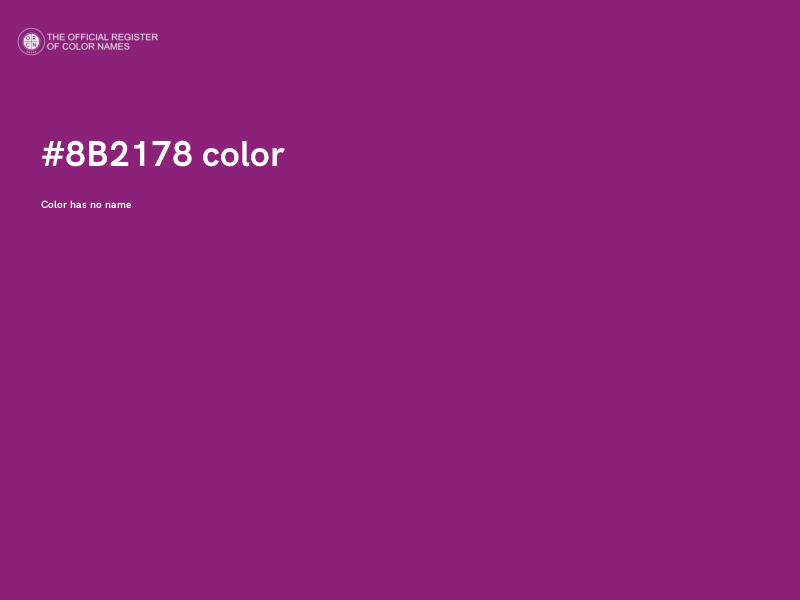 #8B2178 color image