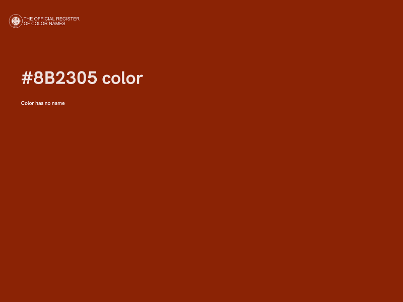 #8B2305 color image