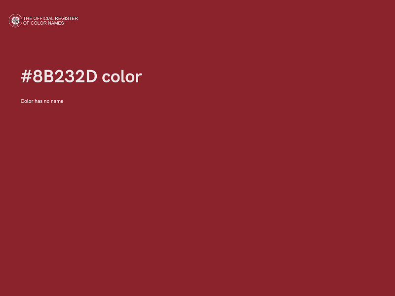 #8B232D color image
