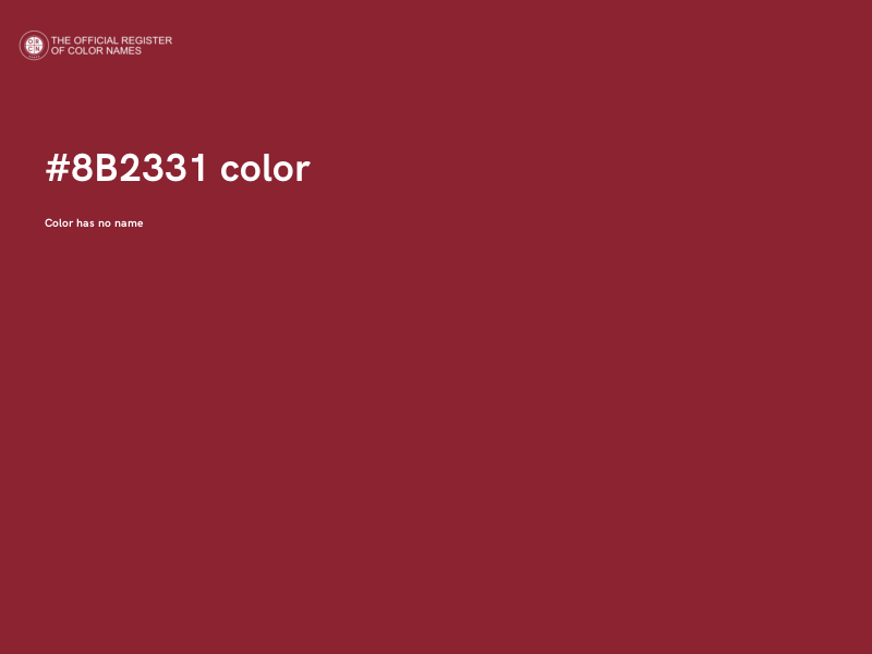 #8B2331 color image