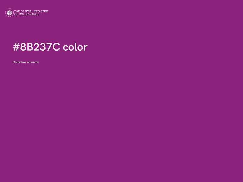 #8B237C color image