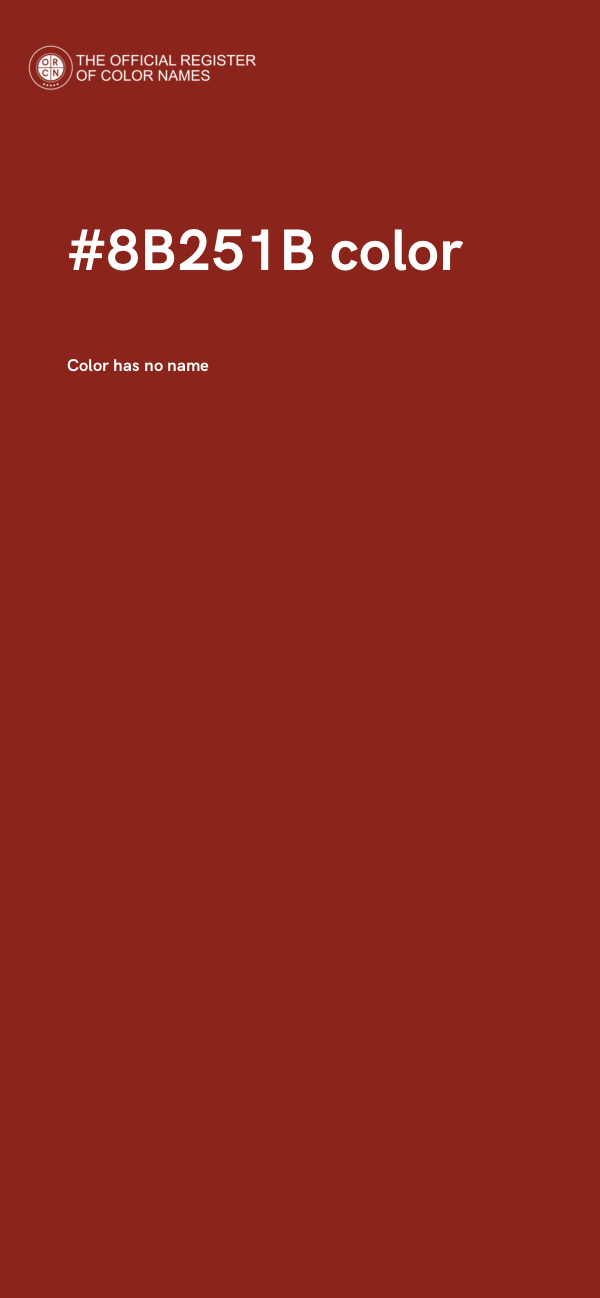 #8B251B color image