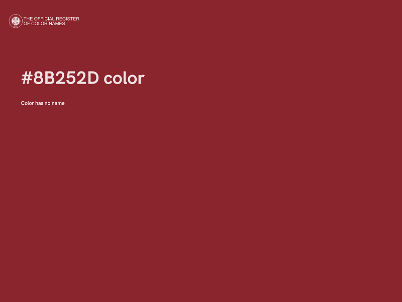 #8B252D color image